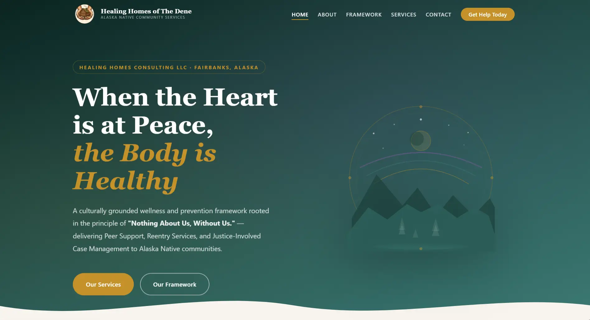 Healing Homes of the Dene website